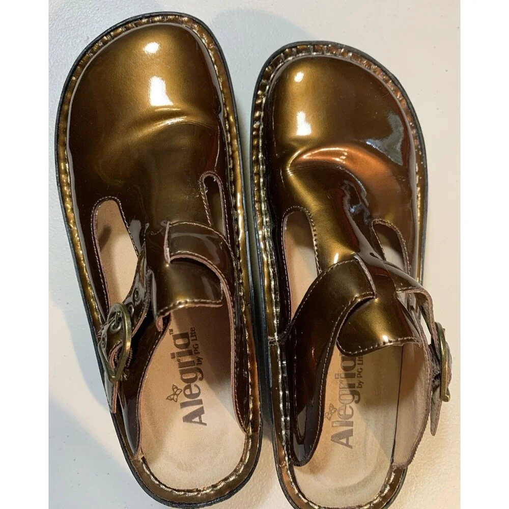 Alegria by PG Lite Sz 37/US 7-7.5 ALG-126 Bronze Classic Professional/Nurse Shoe